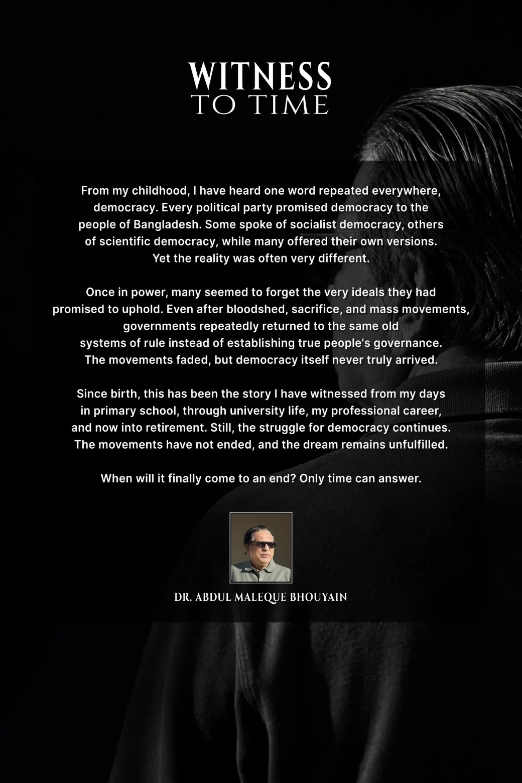 Witness to Time (Back Cover)